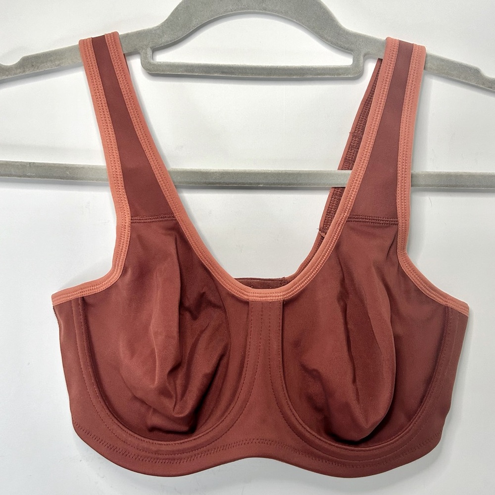 Wacoal Brown Orange Unlined Adjustable Strap Bra 34C